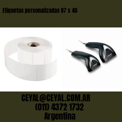 Etiquetas personalizadas 87 x 40