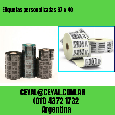 Etiquetas personalizadas 87 x 40