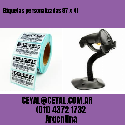 Etiquetas personalizadas 87 x 41