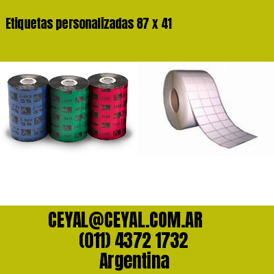 Etiquetas personalizadas 87 x 41