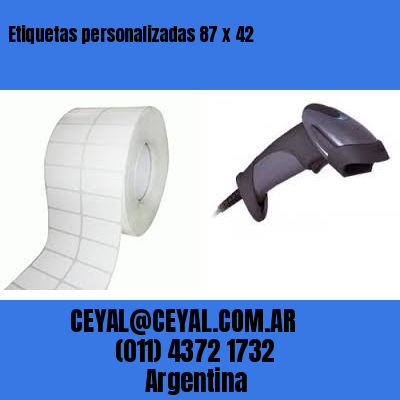 Etiquetas personalizadas 87 x 42