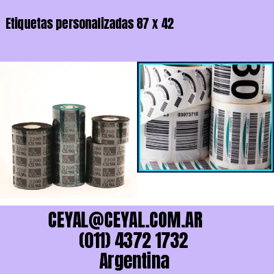 Etiquetas personalizadas 87 x 42