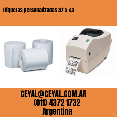Etiquetas personalizadas 87 x 43