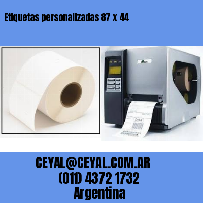 Etiquetas personalizadas 87 x 44