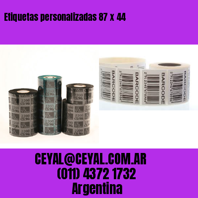 Etiquetas personalizadas 87 x 44