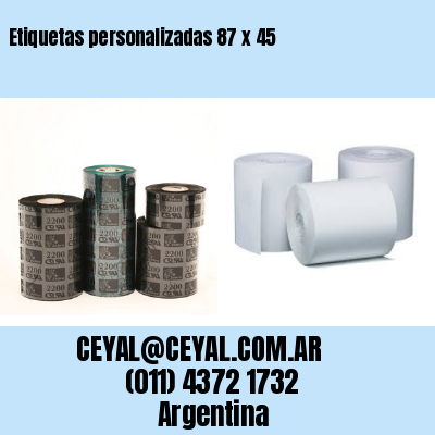 Etiquetas personalizadas 87 x 45