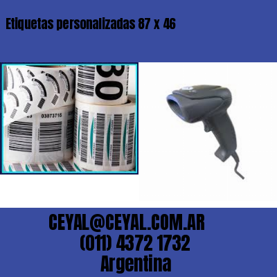 Etiquetas personalizadas 87 x 46