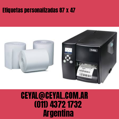 Etiquetas personalizadas 87 x 47