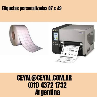 Etiquetas personalizadas 87 x 49