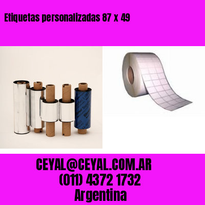 Etiquetas personalizadas 87 x 49