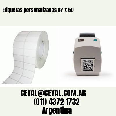 Etiquetas personalizadas 87 x 50
