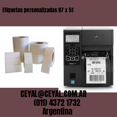 Etiquetas personalizadas 87 x 51