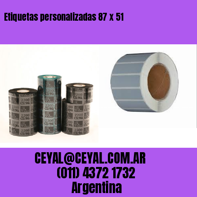 Etiquetas personalizadas 87 x 51
