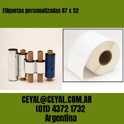 Etiquetas personalizadas 87 x 52
