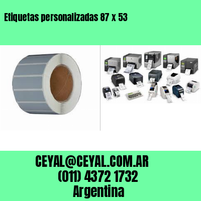 Etiquetas personalizadas 87 x 53