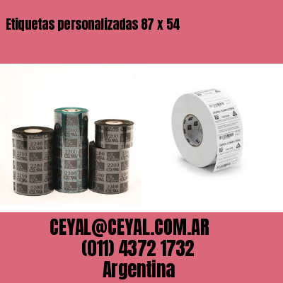 Etiquetas personalizadas 87 x 54