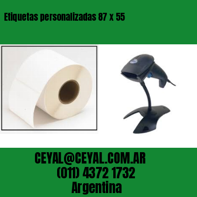 Etiquetas personalizadas 87 x 55