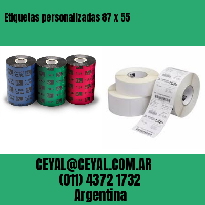 Etiquetas personalizadas 87 x 55