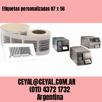 Etiquetas personalizadas 87 x 56