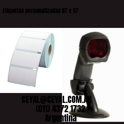 Etiquetas personalizadas 87 x 57