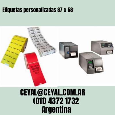 Etiquetas personalizadas 87 x 58