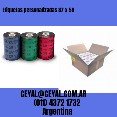 Etiquetas personalizadas 87 x 58