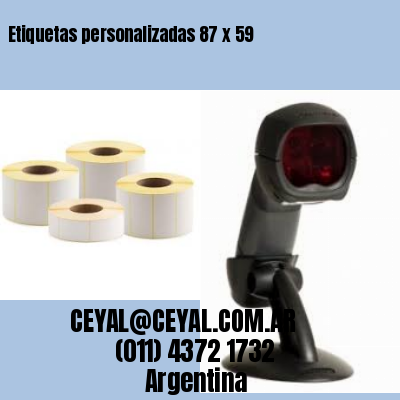Etiquetas personalizadas 87 x 59