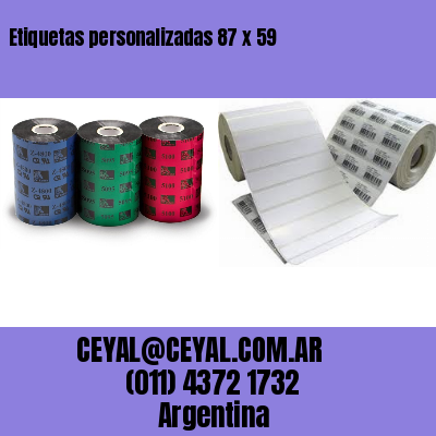 Etiquetas personalizadas 87 x 59