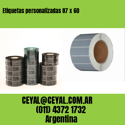 Etiquetas personalizadas 87 x 60