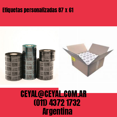 Etiquetas personalizadas 87 x 61
