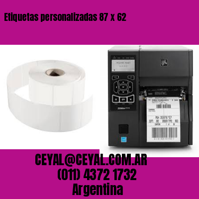 Etiquetas personalizadas 87 x 62