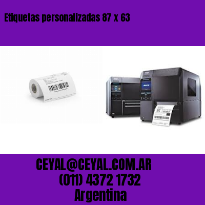 Etiquetas personalizadas 87 x 63