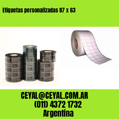 Etiquetas personalizadas 87 x 63