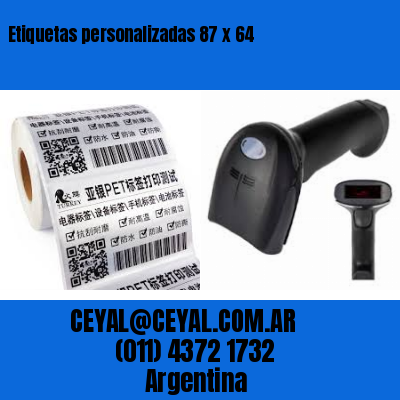 Etiquetas personalizadas 87 x 64
