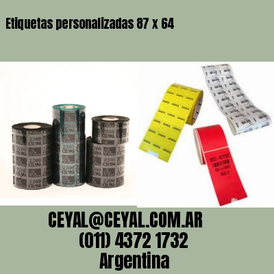 Etiquetas personalizadas 87 x 64