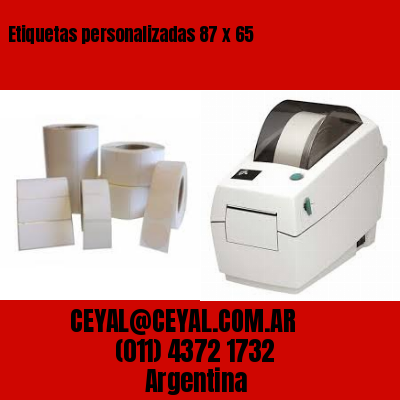 Etiquetas personalizadas 87 x 65