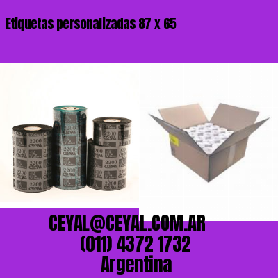 Etiquetas personalizadas 87 x 65
