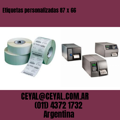 Etiquetas personalizadas 87 x 66