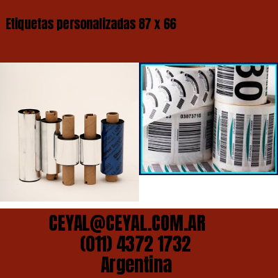 Etiquetas personalizadas 87 x 66