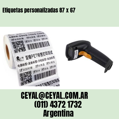Etiquetas personalizadas 87 x 67