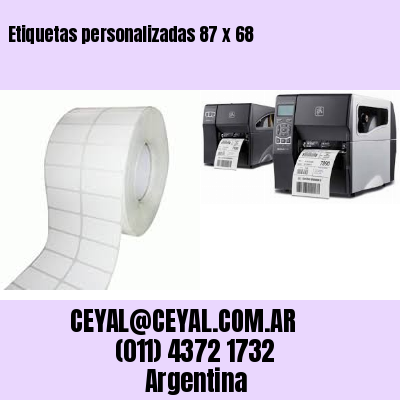 Etiquetas personalizadas 87 x 68