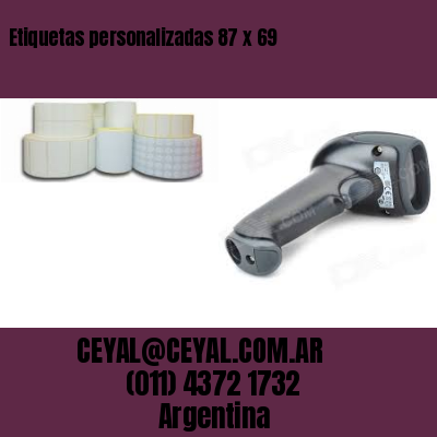 Etiquetas personalizadas 87 x 69