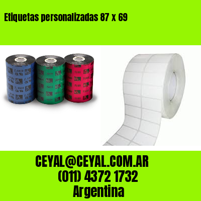 Etiquetas personalizadas 87 x 69