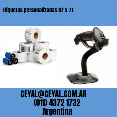 Etiquetas personalizadas 87 x 71