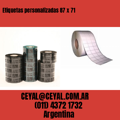 Etiquetas personalizadas 87 x 71