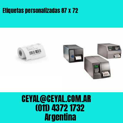 Etiquetas personalizadas 87 x 72