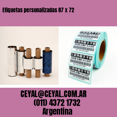 Etiquetas personalizadas 87 x 72