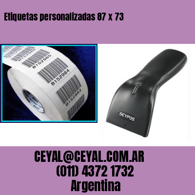 Etiquetas personalizadas 87 x 73