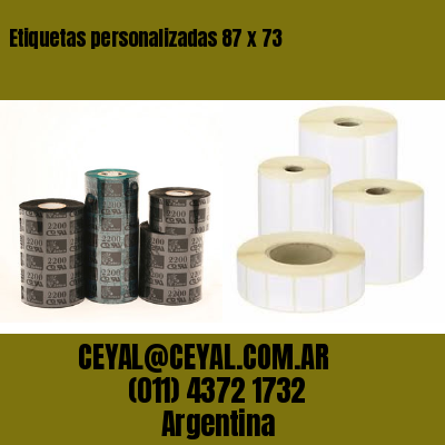 Etiquetas personalizadas 87 x 73