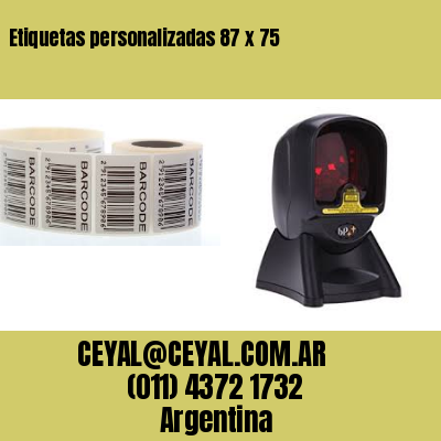 Etiquetas personalizadas 87 x 75
